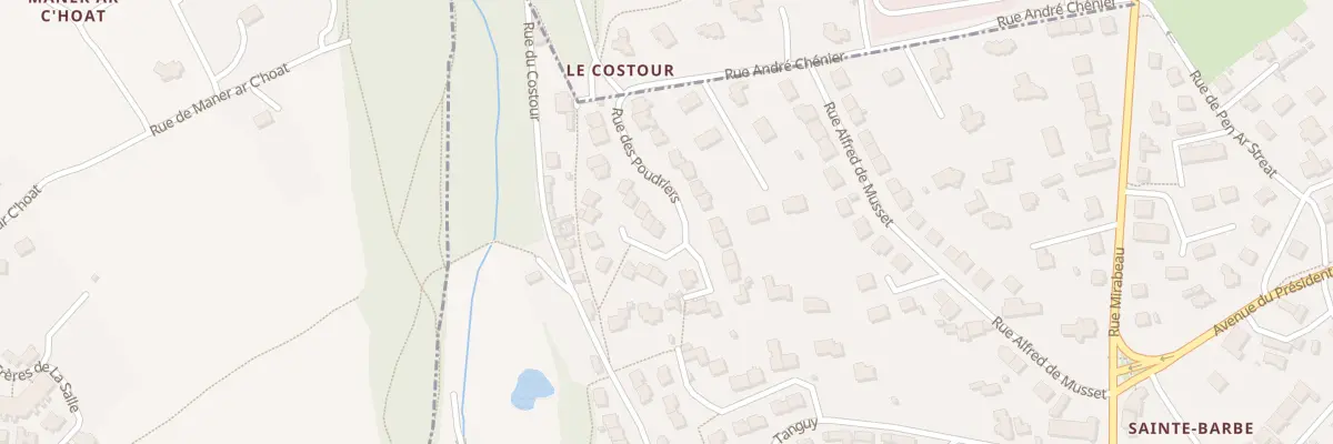 Plan du 18 Rue des Poudriers au Relecq-Kerhuon