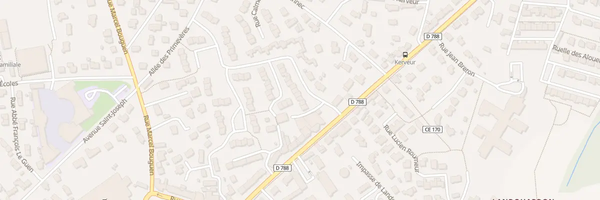 Plan du 8 Rue Augustin Morvan à Plabennec