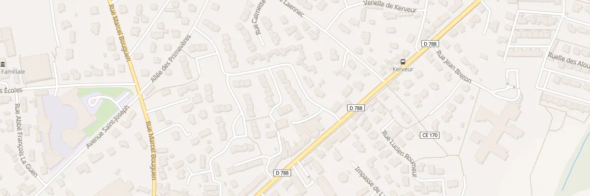 Plan du 12 Rue Augustin Morvan à Plabennec