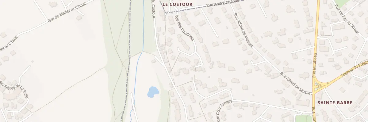 Plan du 30 Rue des Poudriers au Relecq-Kerhuon