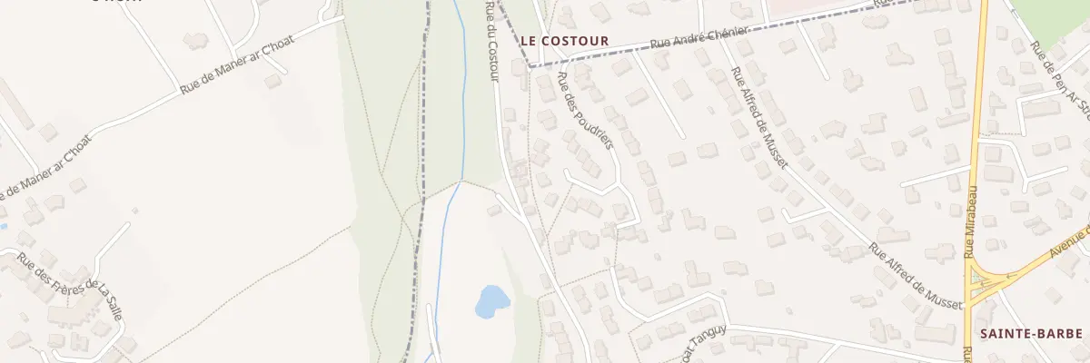 Plan du 24 Rue des Poudriers au Relecq-Kerhuon