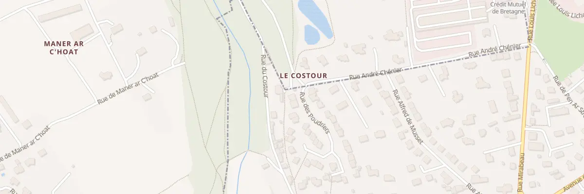 Plan du 2 Rue des Poudriers au Relecq-Kerhuon