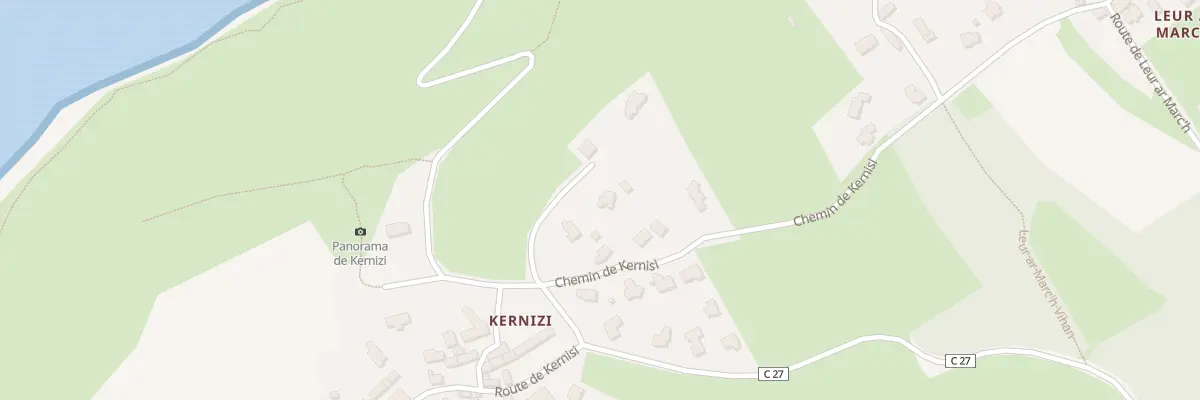Plan du 67 Rte du Panorama de Kernisi à Plougastel-Daoulas
