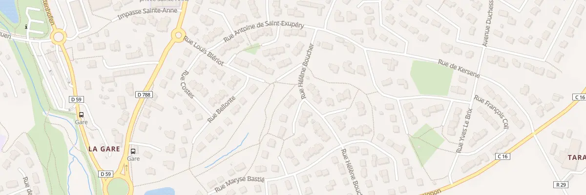 Plan du 10 Rue Helene Boucher à Plabennec