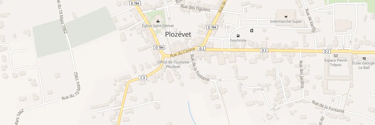 Plan du 2B Rue de la Fontaine à Plozévet