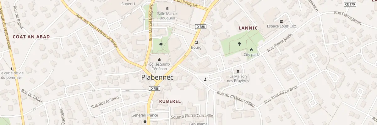Plan du 1B Rue Maréchal Leclerc à Plabennec