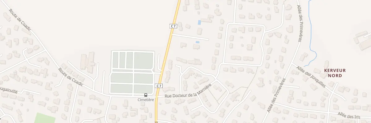 Plan du 12 Rue Docteur Pouliquen à Plabennec