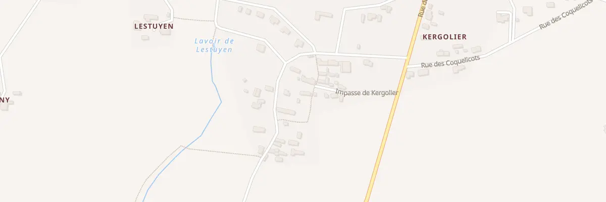Plan du 876 Kergolier à Plozévet
