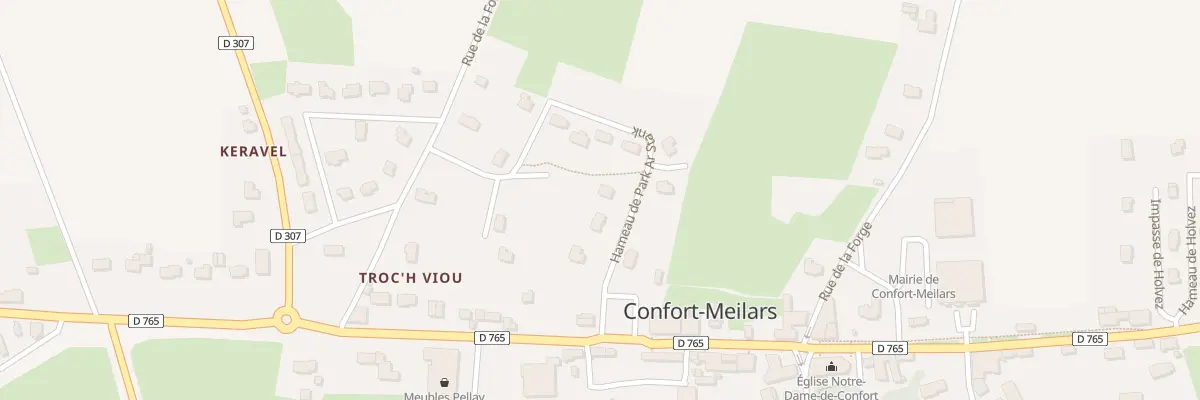 Plan du 10 Ham de Park Ar Stank à Confort-Meilars