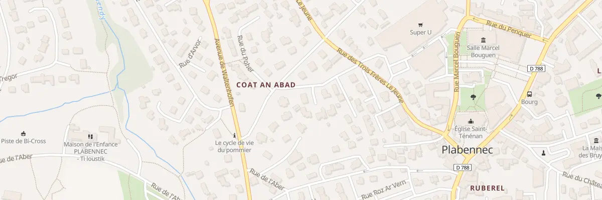 Plan du 6 Rue de Coat An Abad à Plabennec