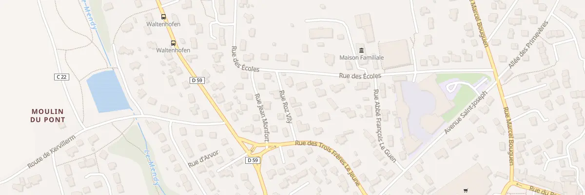 Plan du 1 Rue Roz Vily à Plabennec