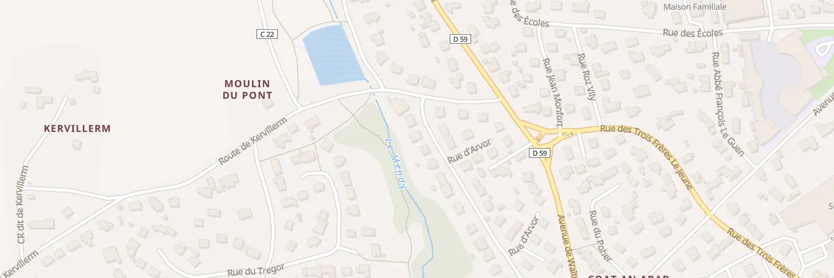 Plan du 34 Rue d’Arvor à Plabennec