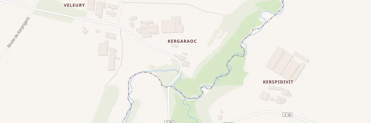 Plan du 29 Kergaraoc à Plouvien