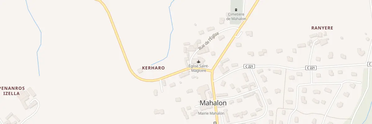 Plan du 2 Le Bourg à Mahalon