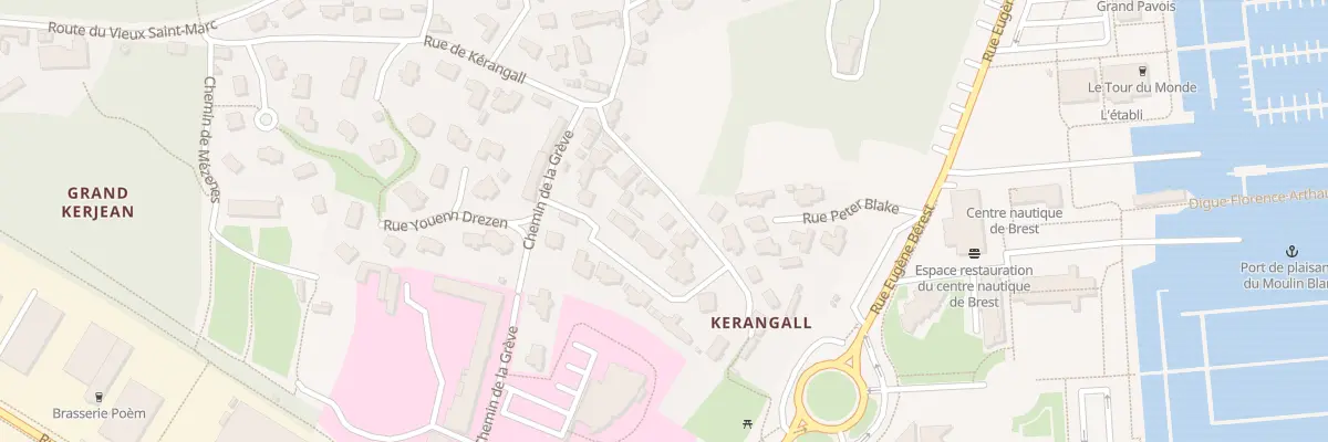 Plan du 25 Rue de Kerangall à Brest