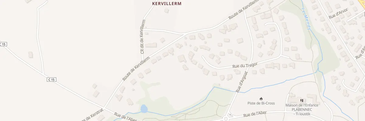 Plan du 22 Rte de Kervillerm à Plabennec