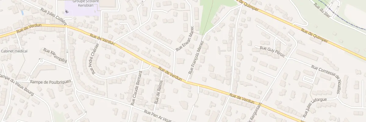 Plan du 1B Rue de Kerisbian à Brest
