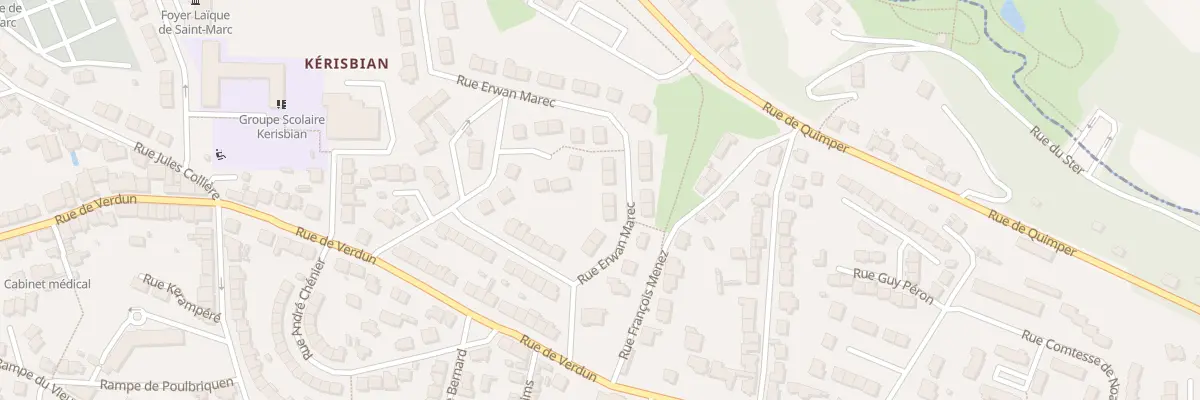 Plan du 22 Rue Erwan Marec à Brest