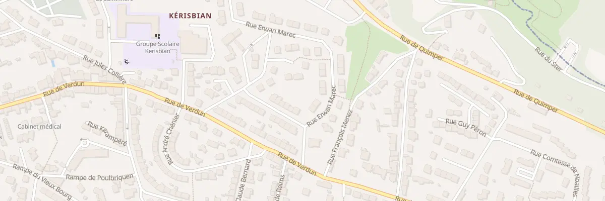 Plan du 3 Rue de Kerisbian à Brest