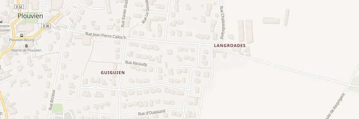 Plan du 5 Rue Per Jakez Helias à Plouvien