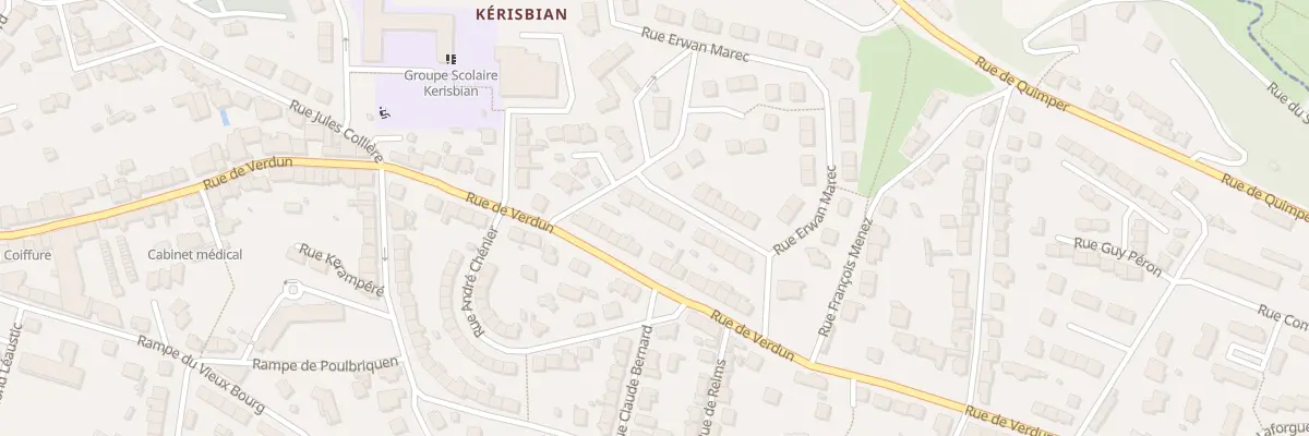 Plan du 16 Rue de Kerisbian à Brest