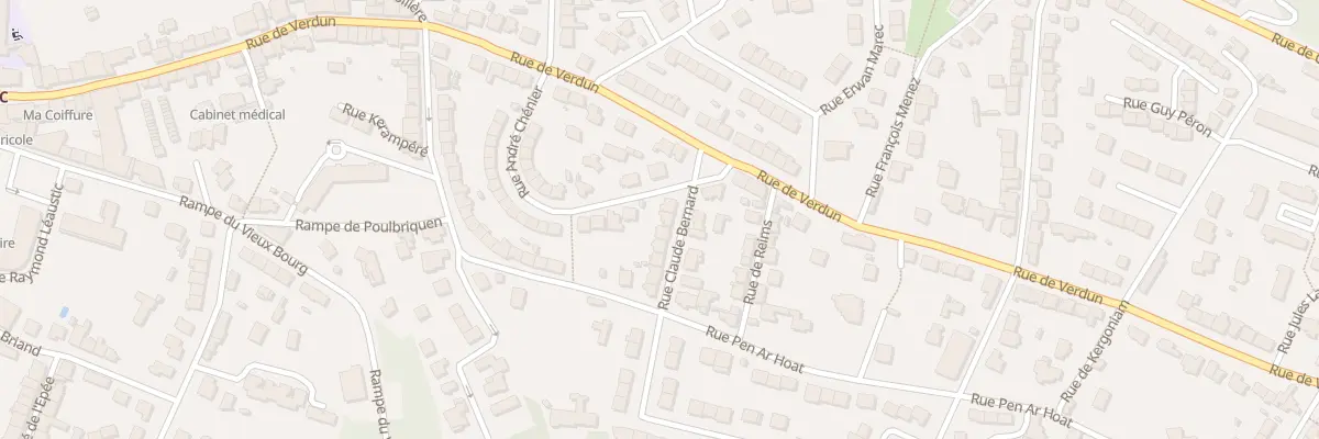 Plan du 3 Rue Claude Bernard à Brest