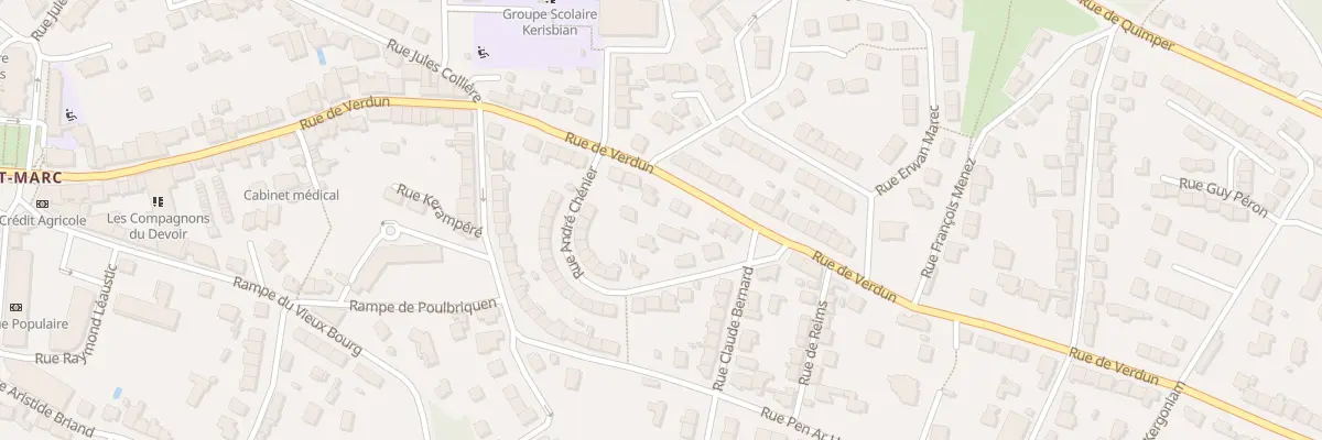 Plan du 217 Rue de Verdun à Brest