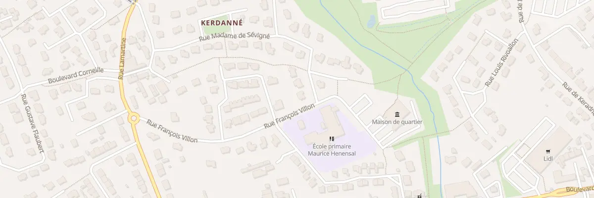 Plan du 1 Rue Madame de Sévigné à Guipavas