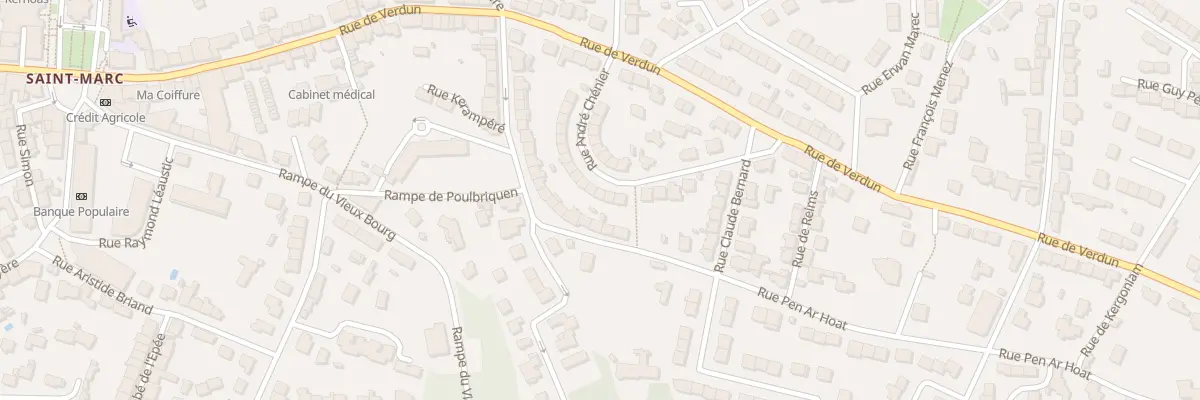 Plan du 16 Rue André Chenier à Brest