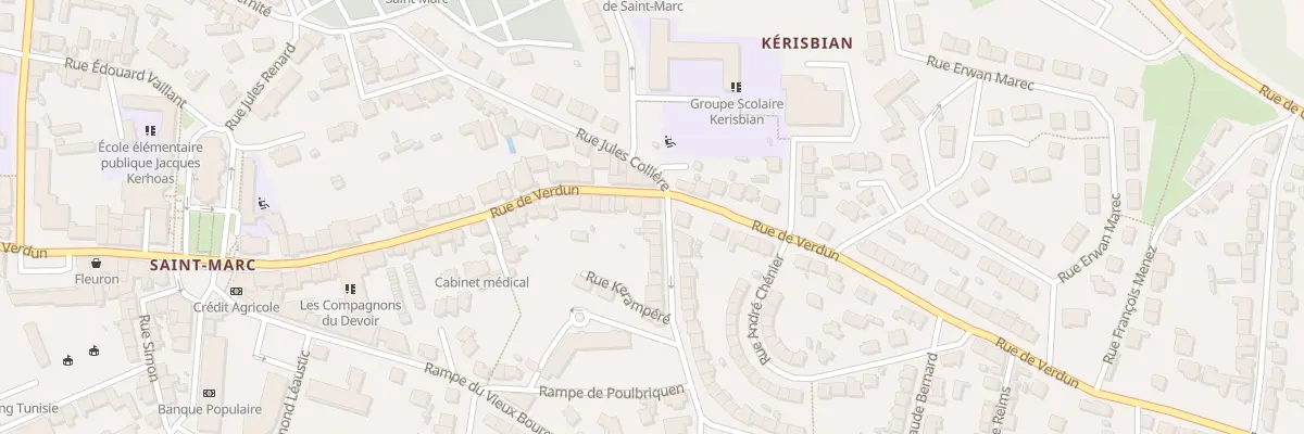 Plan du 199 Rue de Verdun à Brest