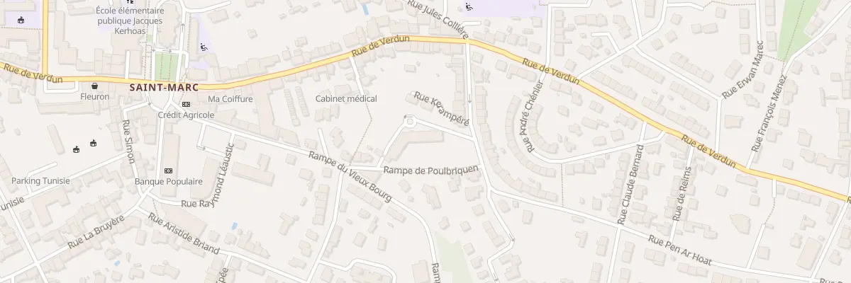 Plan du 8 Rue de Kerglas à Brest