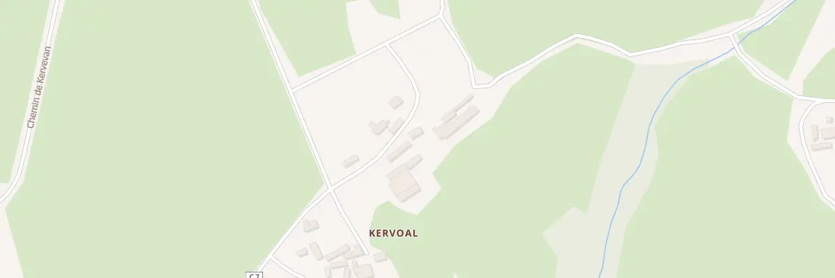 Plan du 98A Kervoal à Confort-Meilars