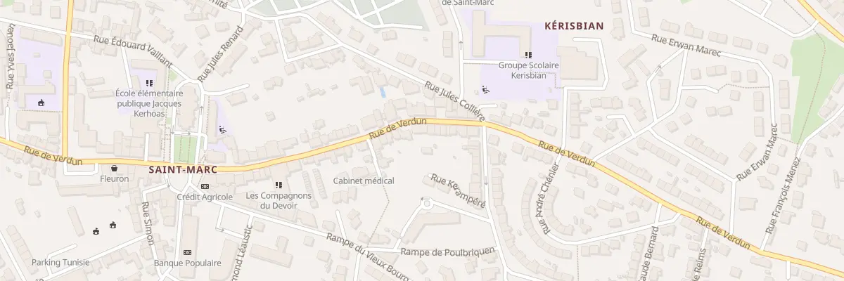 Plan du 185 Rue de Verdun à Brest