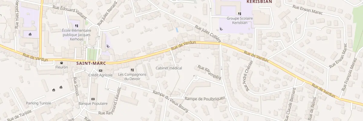 Plan du 2 Ven Poulbriquen à Brest