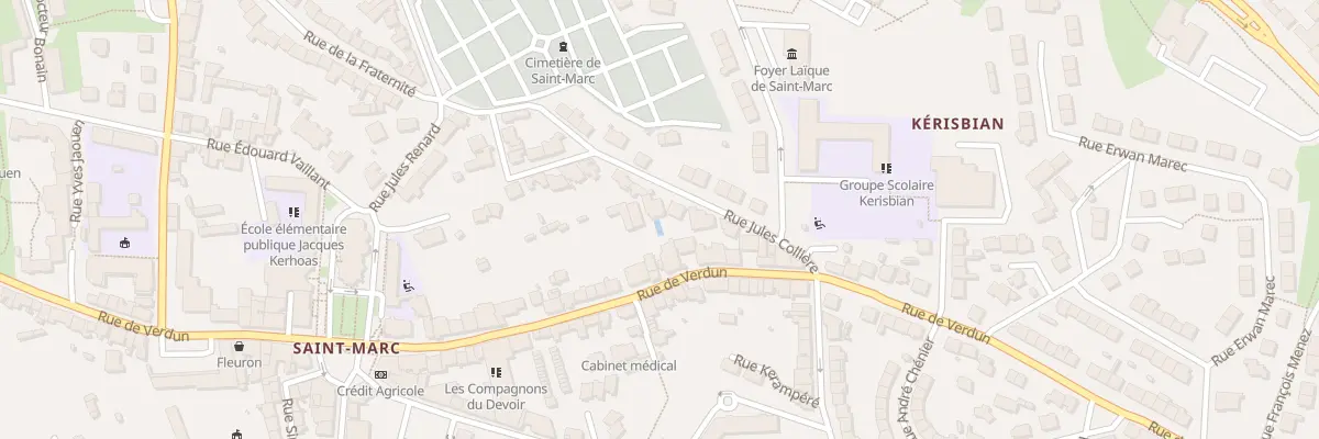 Plan du 16B Rue Jules Collière à Brest