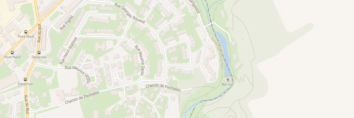 Plan du 14 Rue Raoul Dufy à Brest
