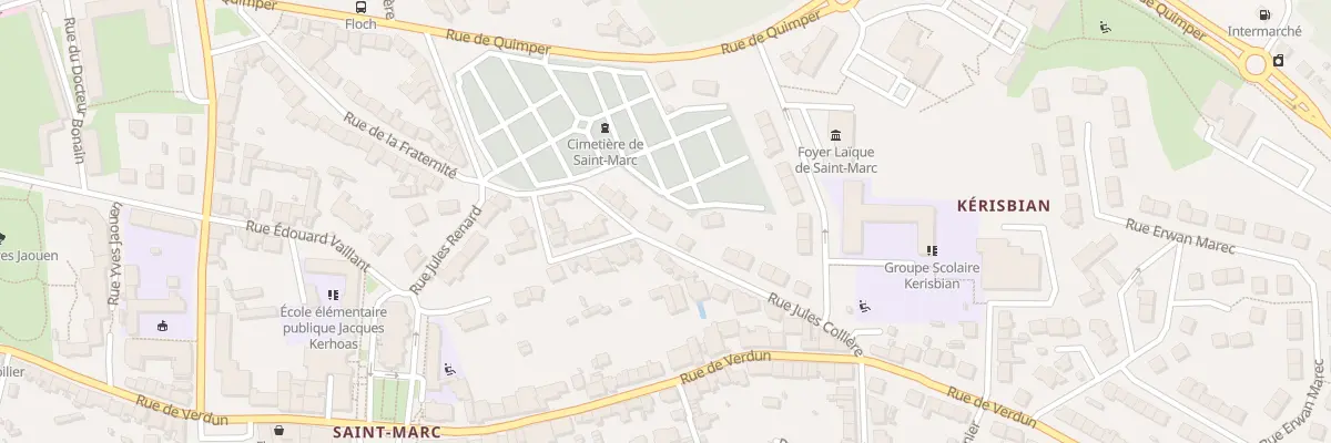Plan du 15 Rue Jules Collière à Brest