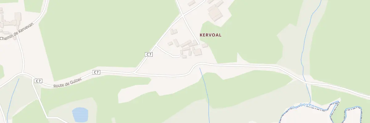 Plan du 5088 Kervoal à Confort-Meilars