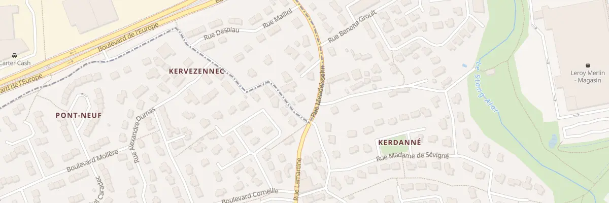 Plan du 20 Rue Mendelssohn à Brest