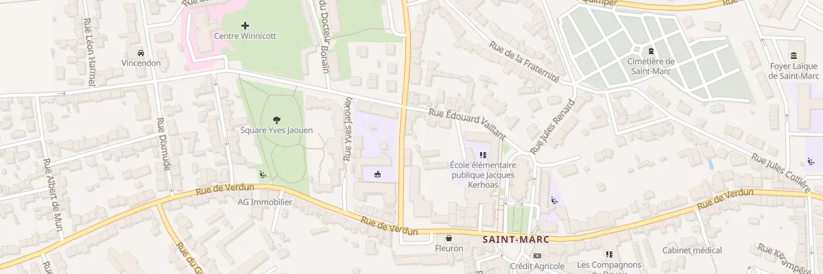 Plan du 13 Rue des Deux Freres Guezenec à Brest