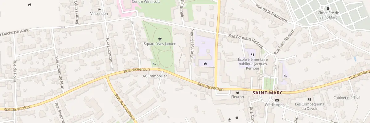 Plan du 12 Rue Yves Jaouen à Brest