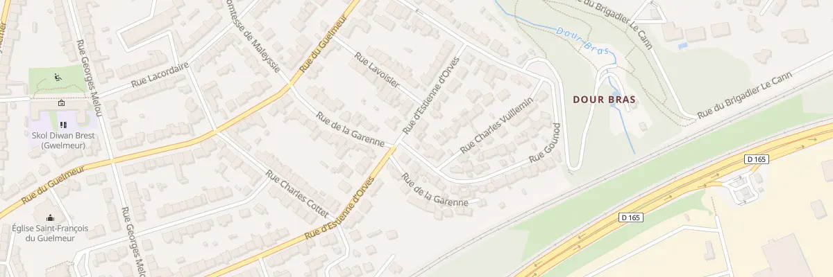 Plan du 75 Rue D’Estienne d’ Orves à Brest