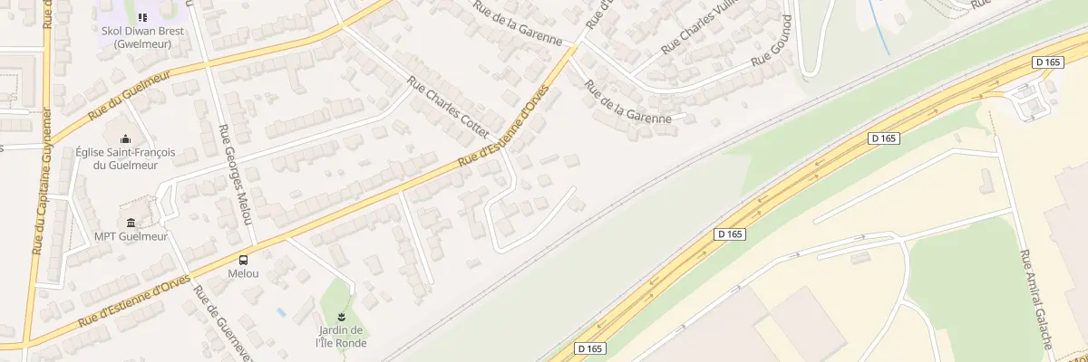 Plan du 1B Rue Roger Vercel à Brest
