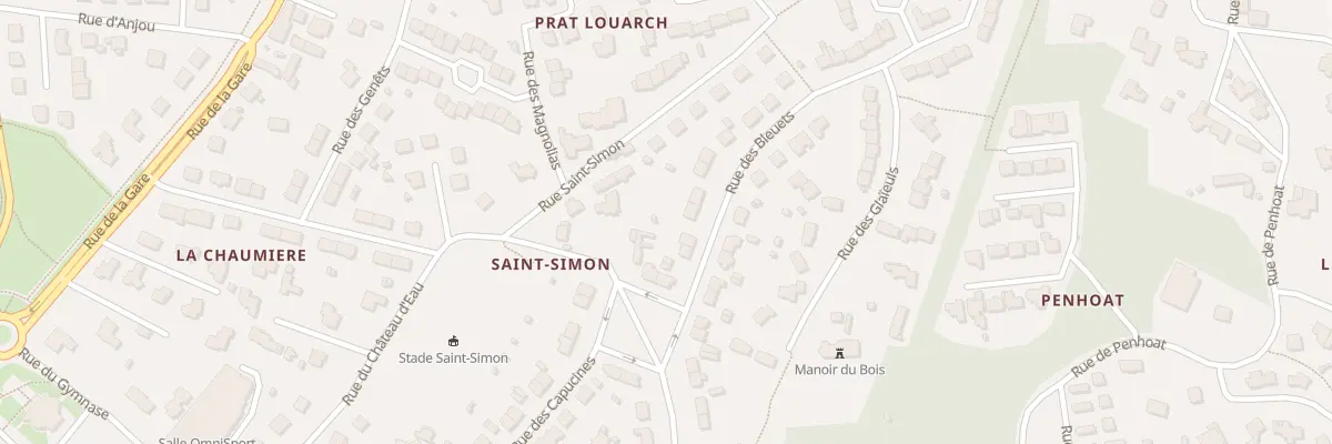 Plan du 8 Rue des Bleuets à Gouesnou