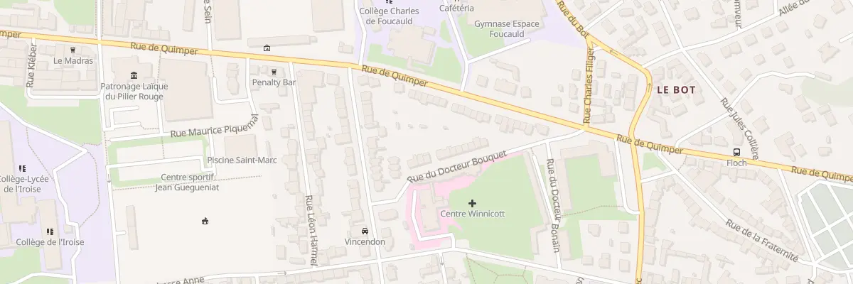 Plan du 14 Rue du Docteur Bouquet à Brest