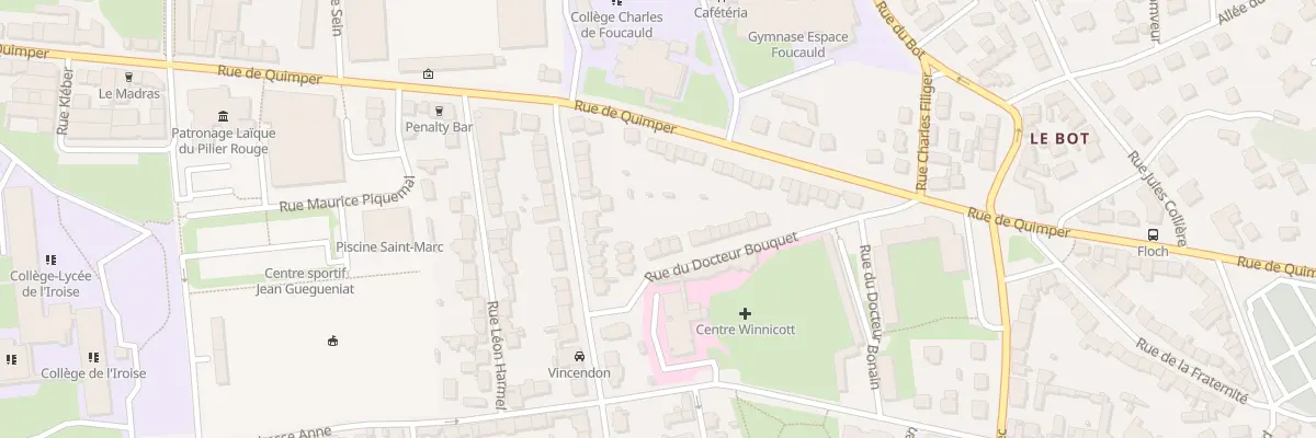 Plan du 12 Rue du Docteur Bouquet à Brest