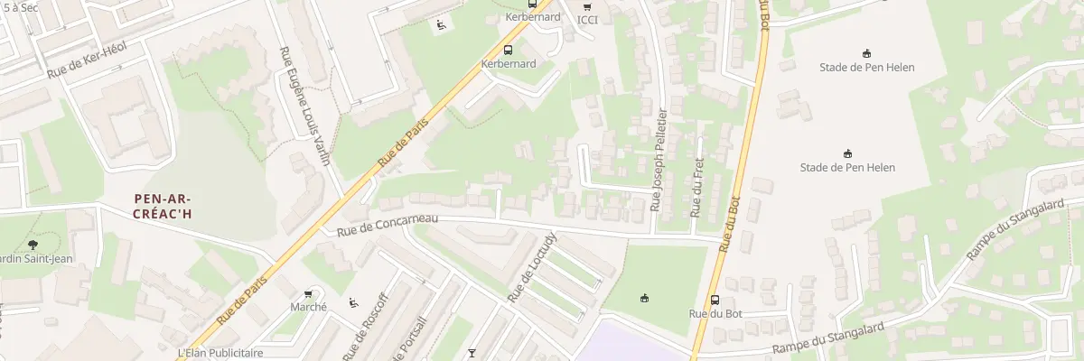 Plan du 9 Rue de Concarneau à Brest