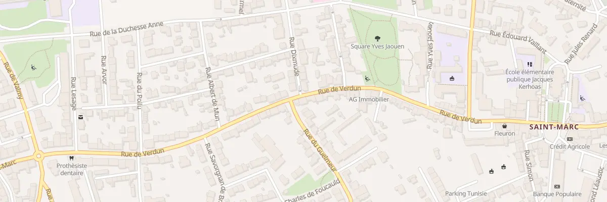 Plan du 55 Rue de Verdun à Brest