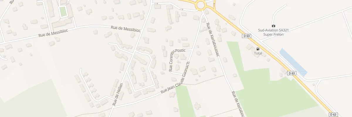 Plan du 3 Rue Corentin Postic à Lanvéoc