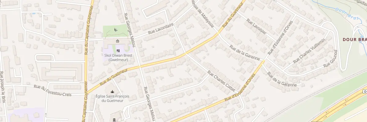 Plan du 128 Rue du Guelmeur à Brest